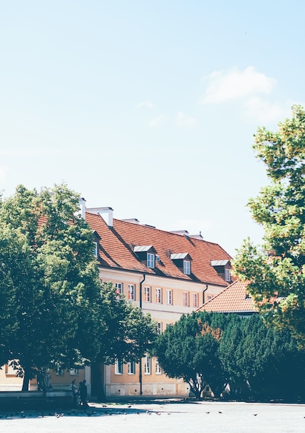 Historic building in old town in summer