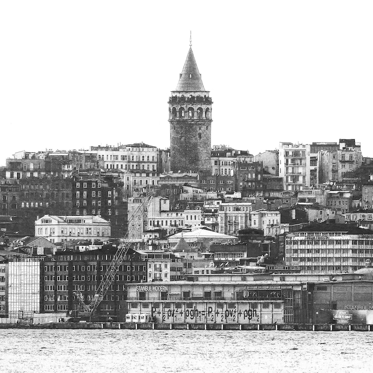 Photo historic buildings against clear sky