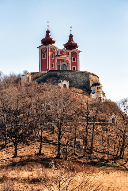 Historic calvary at town Banska Stiavnica Slovakia