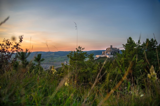 Historic castle in Slovakia, Spis castle. Travel in Europe.