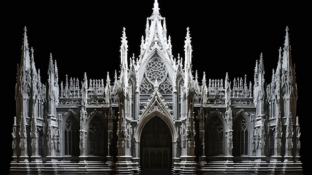 Historic cathedral photo realistic illustration generative