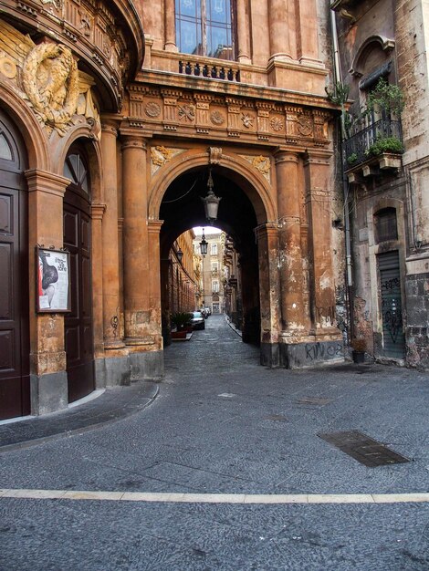 Historic downtown of Catania Right next to the famous Massimo Bellini Theater Sicily Italy
