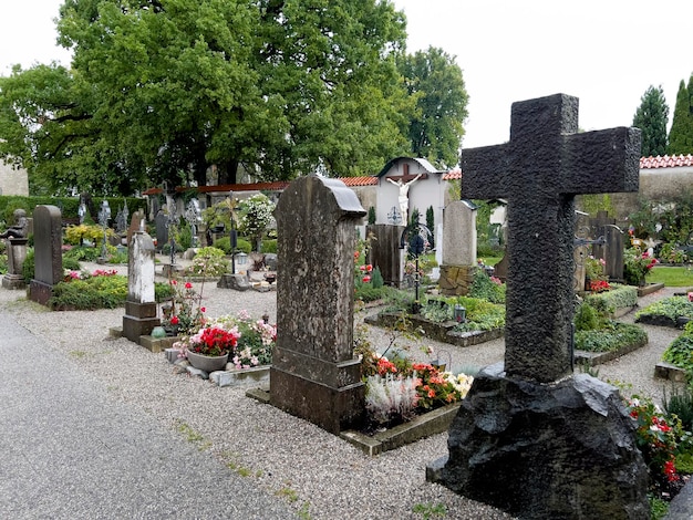 A historic firedhof on the island of Chiemsee