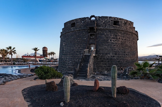 historic fortification in the town of caleta de fuste