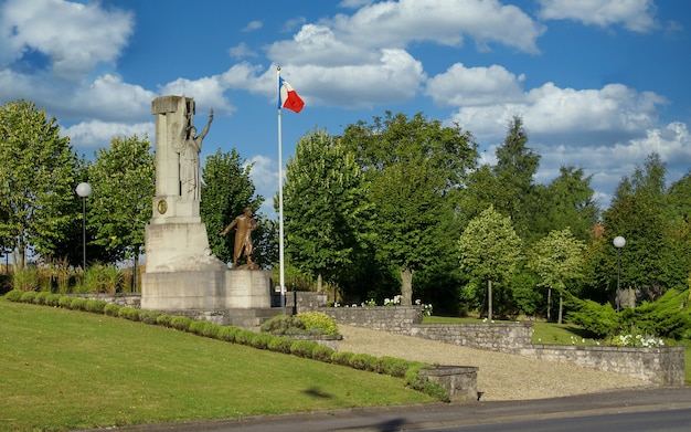 The historic French War Memorial near Arras city