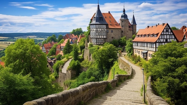 Historic Heights Castle Hill in Quedlinburg Germany