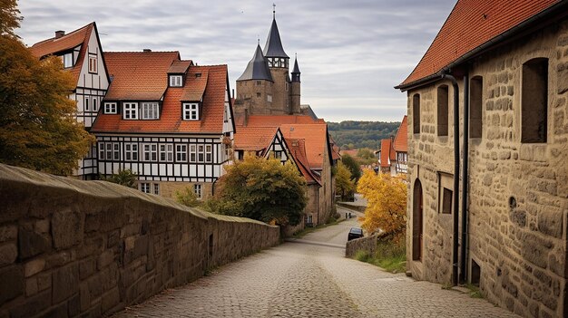 Historic Heights Castle Hill in Quedlinburg Germany