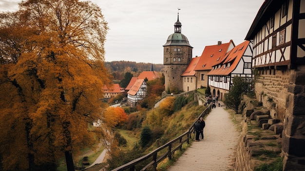 Historic Heights Castle Hill in Quedlinburg Germany