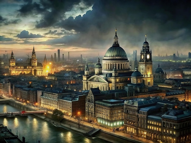 Photo historic londres at night