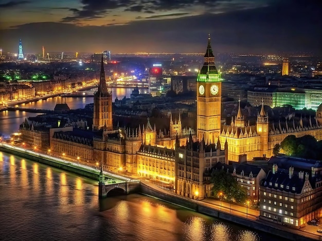 Photo historic londres at night