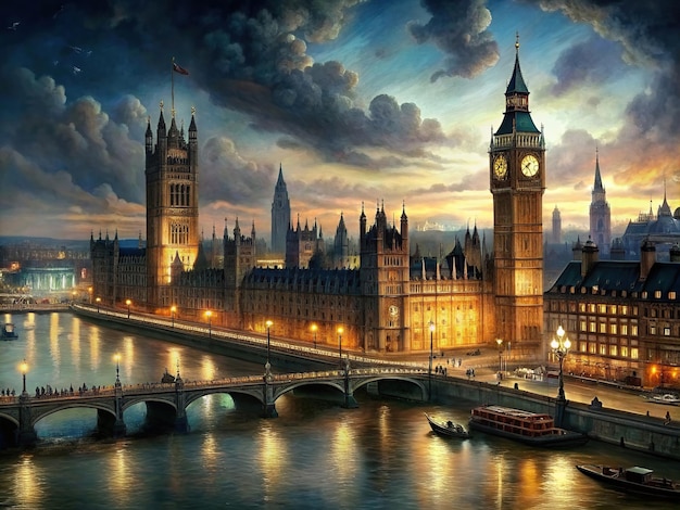 Historic Londres at night