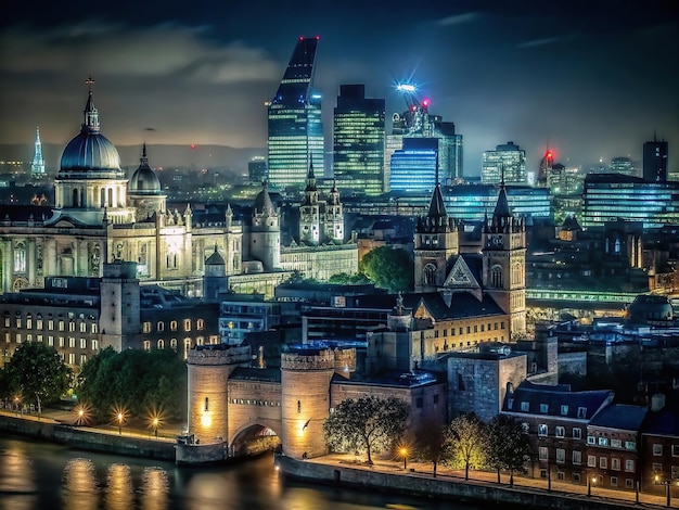 Historic Londres at night