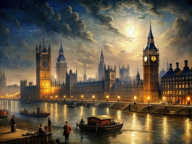 Исторический Лондон ночью
