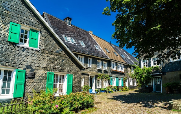 Historic slate houses in solingengrafrath  north rhinewestphalia germany