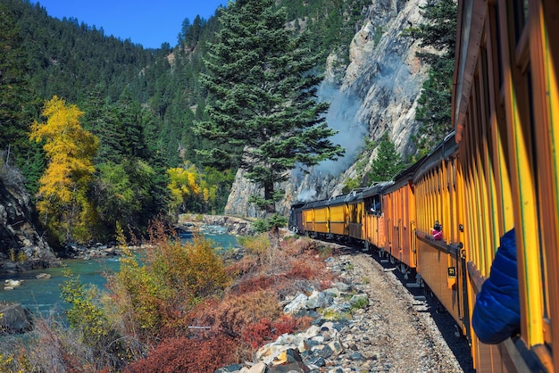 Treno storico del motore a vapore in colorado usa