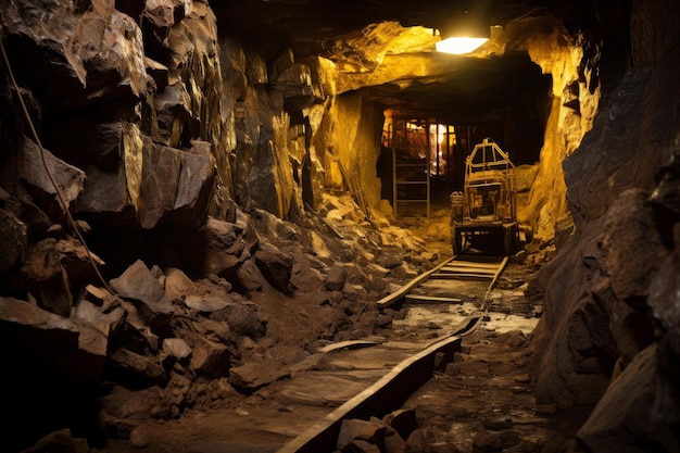 Historic Stone gold mine index Generate Ai