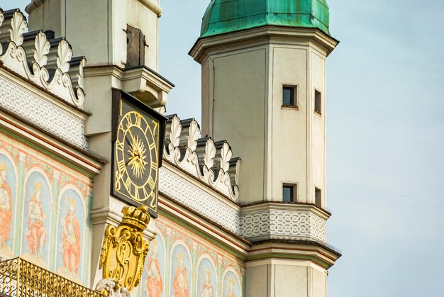 Historic town hall architecture in Poznan