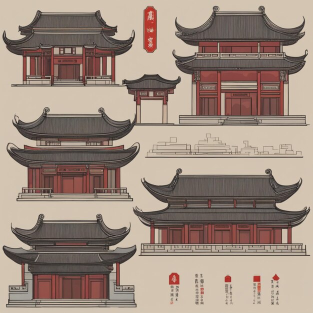 사진 역사적인 중국 전통 주택