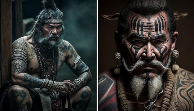 A historic tribe in japan that has glowing tattoos