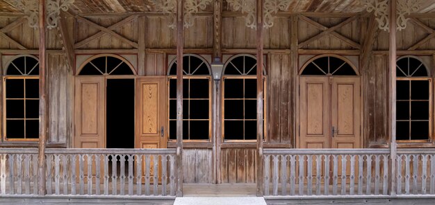 historic wooden house detail