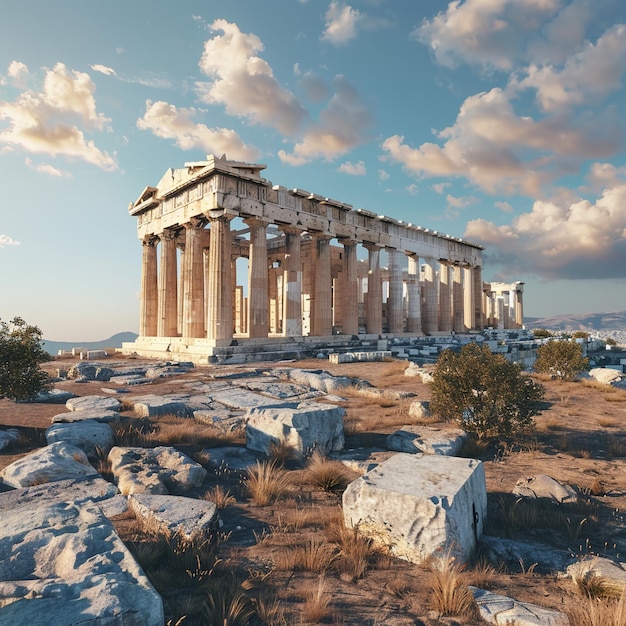 Historical Architecture Landmark Acropolis of Athens