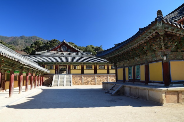 Foto storico tempio bulguksa a gyeongju, corea del sud