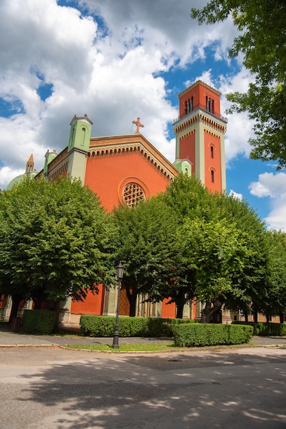 Historical church in Kezmarok town. Slovakia, Europe.