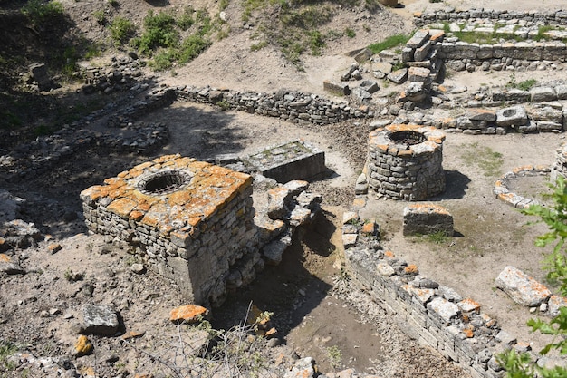 historical city troya in canakkale turkey truva horse