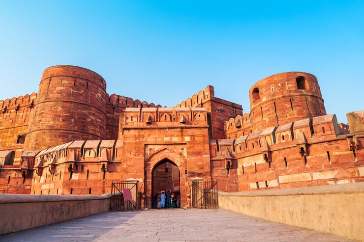Photo historical fort in agra india