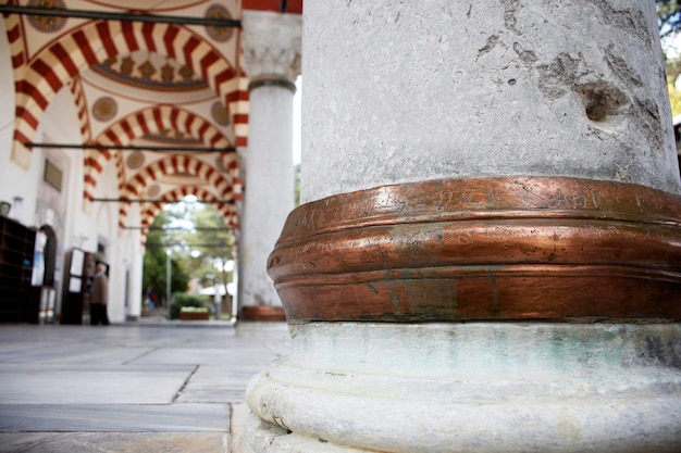 Historical mosque and columns Turkey