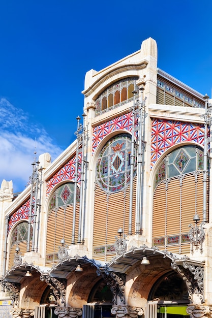 Historical places  of valencia - central market. spain .