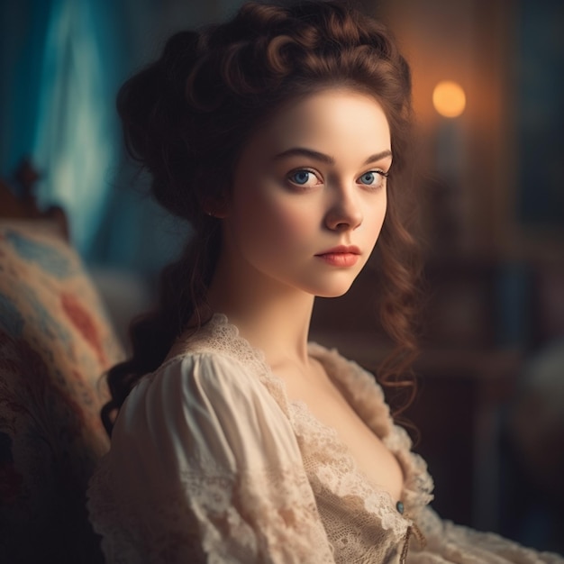 Photo historical romance genre beautiful young womenjpg