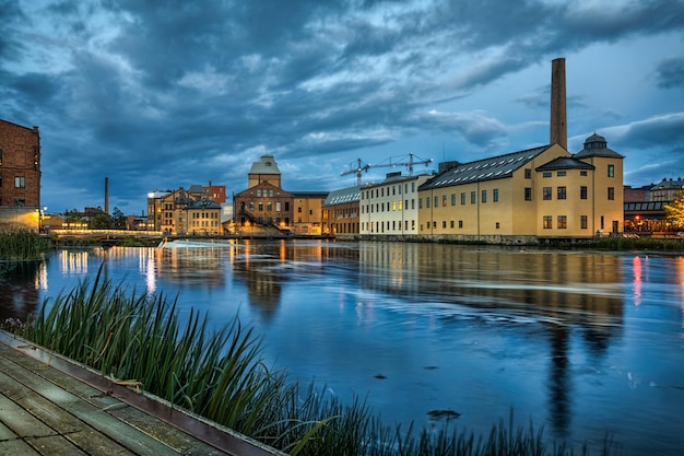 Historical textile industrial area in Norrkoping Sweden