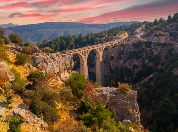 Historical Varda Bridge in Adana Province of Turkey