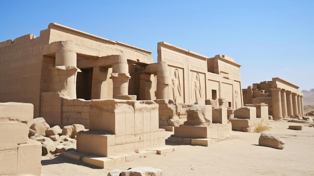 Historische architectuur van het oude Thebe van Egypte UNESCO-erfgoed van de beschaving Religieuze toerist