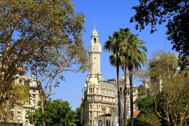 Historische gebouwen in het centrum van Buenos Aires Uitzicht vanaf Plaza de Mayo Square, Argentinië