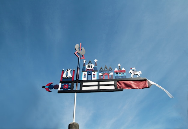 Historische houten weathervane, Houten windvin, Litouwen