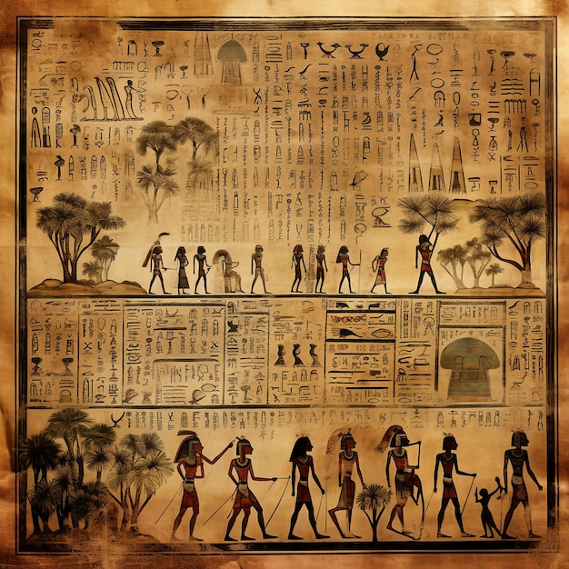 Historische illustratie van de farao's van het oude Egypte