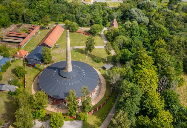 Historische ronde oven voor het maken van bakstenen