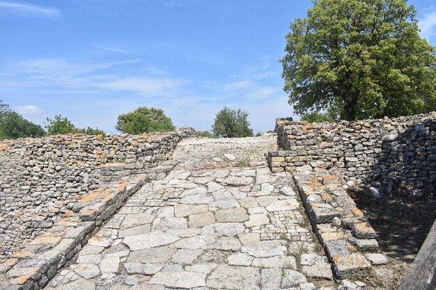 historische stad Troya in Canakkale Turkije Truva paard