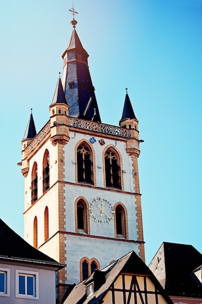 Historische stadhuistoren in Trier, Duitsland