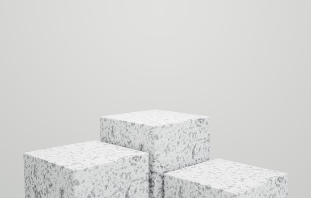 hite marble realistic 3d podium