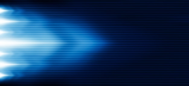 Hitech-concept Abstracte blauwe pijl die gloeit met verlichting op blauwe technologie als achtergrond