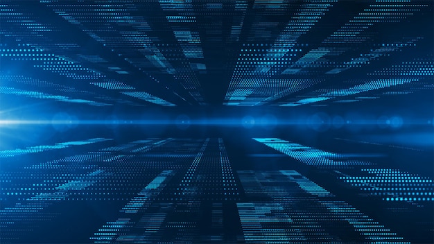 數位科技概念:未來抽象:網際空間背景:數據中心伺服器:互聯網速度:人工智能:幾何學:人工智能技術背景: 3D 渲染