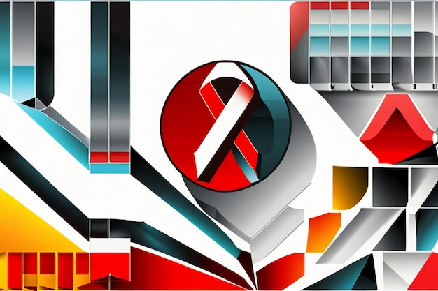Значок ВИЧ-СПИДа, часто используемый дизайн значка значка