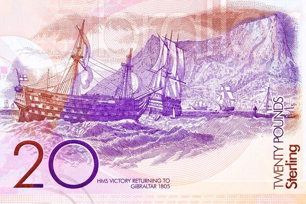 HMS Victory keert terug naar Gibraltar van geld Pounds