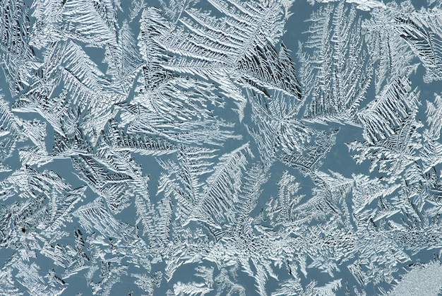 Hoarfrost on glass