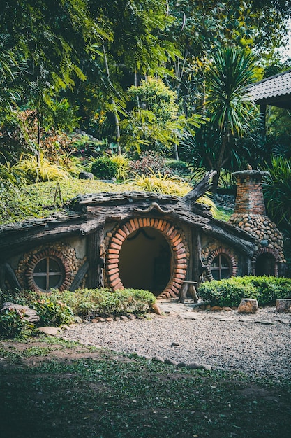 Hobbit house in the forest of Chiang Mai Thailand