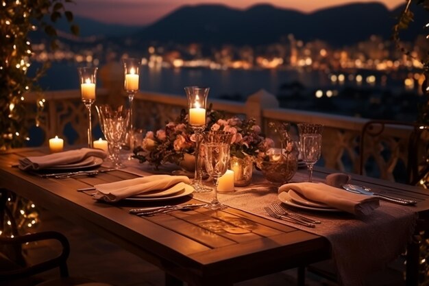 Hochiminh city Vietnam November 15th 2019 setting table in a wedding party in Ho Chi Minh city The banquet table is decorated during a wedding ceremony at the restaurant