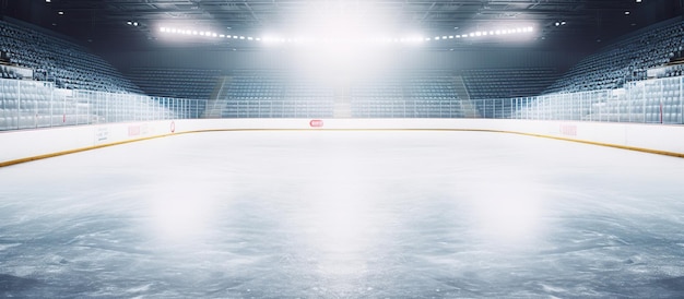 Photo hockey ice rink sport arena empty field